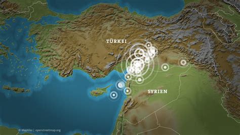 erdbeben aktuell türkei karte